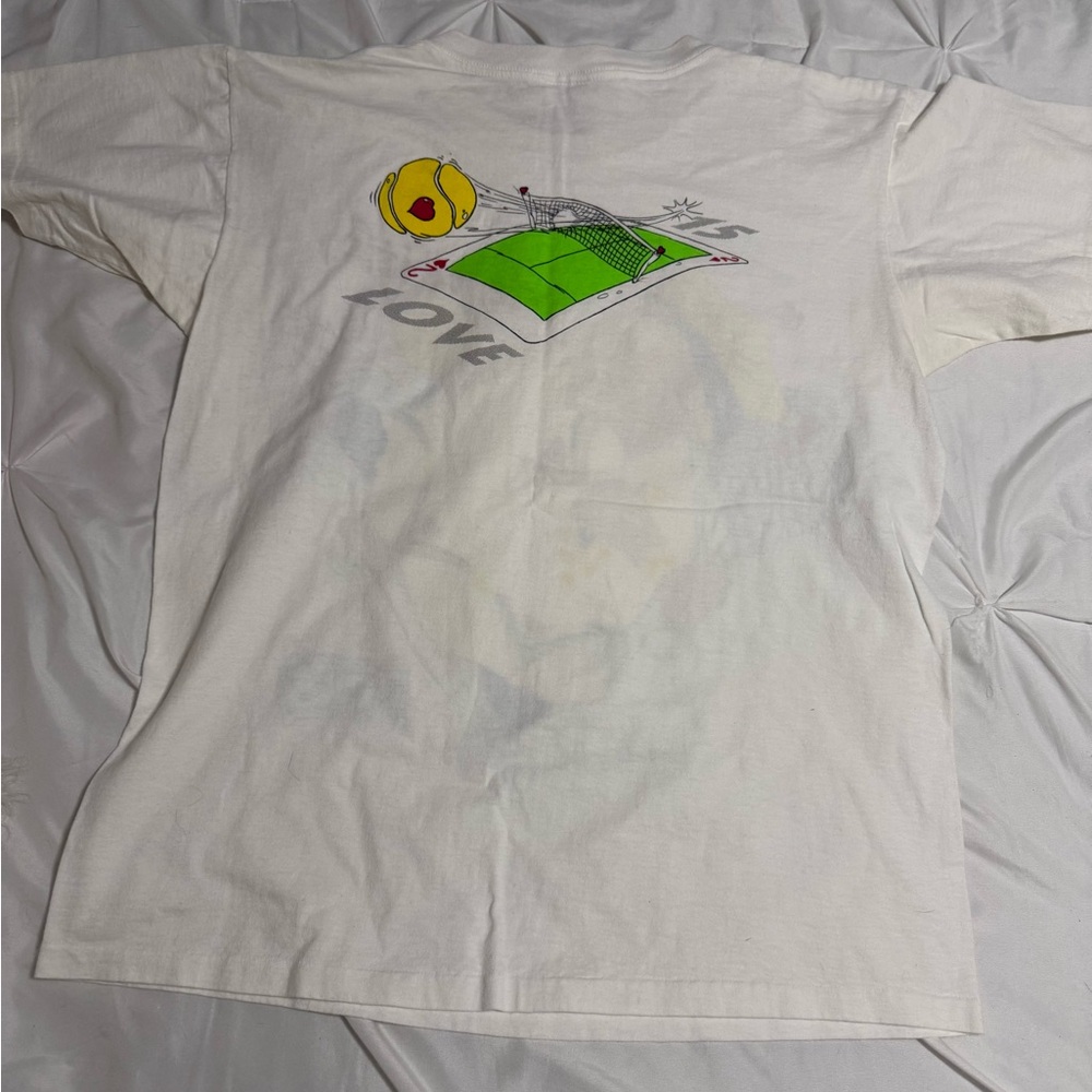 Vintage 90s Alice in Wonderland Queen of Hearts Tennis Movie Art T-Shirt - Picture 5 of 7